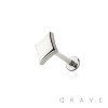 POKER CARD SHAPE THREADLESS (PUSH IN) 316L SURGICAL STEEL LABRET SET